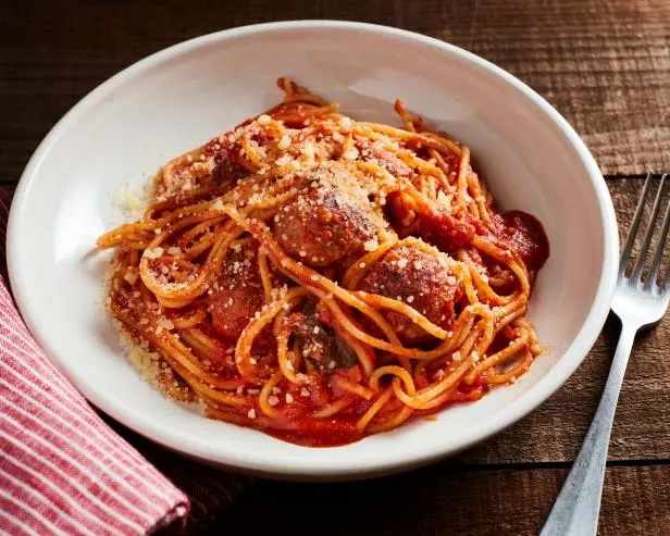 20-Minute Instant Pot Spaghetti with Sausage Meatballs Recipe | Food ...