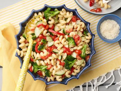 Food Network Kitchen’s Easy Pasta Salad, as seen on Food Network.