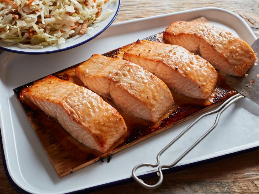 Food Network Kitchen’s Grilled Cedar Plank Salmon.