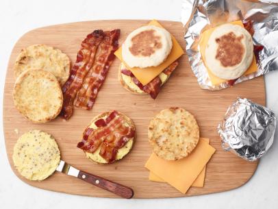 Food Network Kitchen’s Make Ahead Bacon and Cheese Breakfast Sandwiches, as seen on Food Network.
