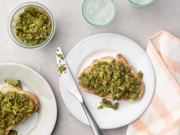 Food Network Kitchen’s Melted Broccoli Spread, as seen on Food Network.