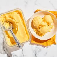 Food Network Kitchen’s No-Churn Mango Lassi Ice Cream.