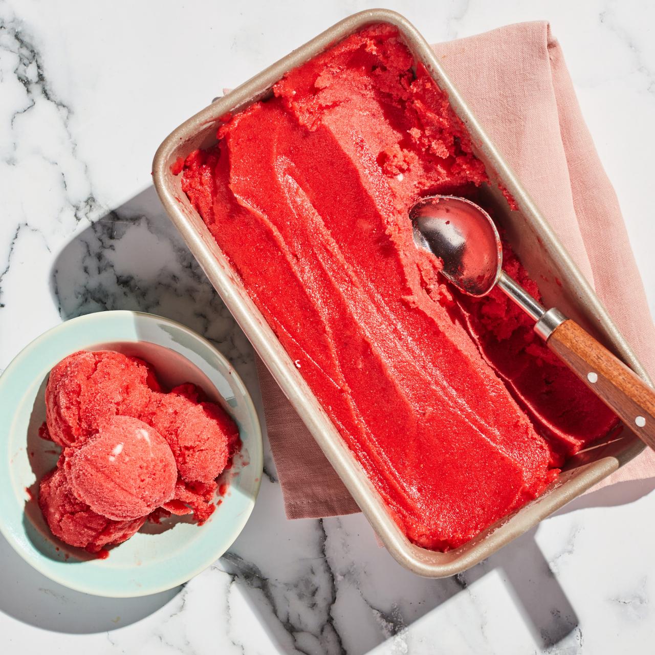 No-Churn Strawberry-Lemonade Sorbet Recipe, Food Network Kitchen