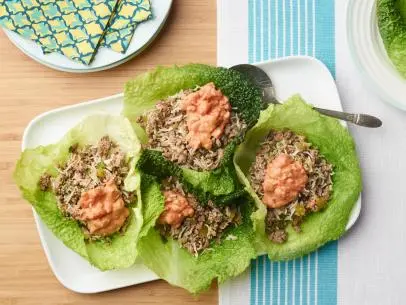 Food Network Kitchen’s Stuffed Cabbage Cups, as seen on Food Network.