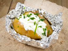 baked potato with chives