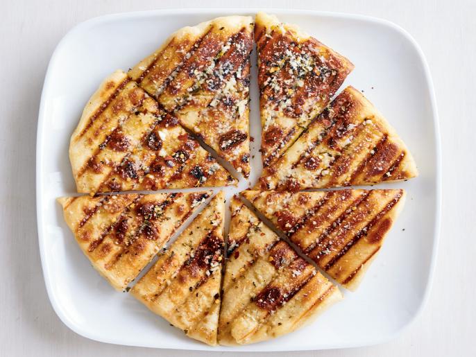 Grilled Garlic Flatbread Recipe Food Network Kitchen Food Network