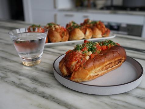 Meatball Heroes with Quick-Pickled Giardiniera