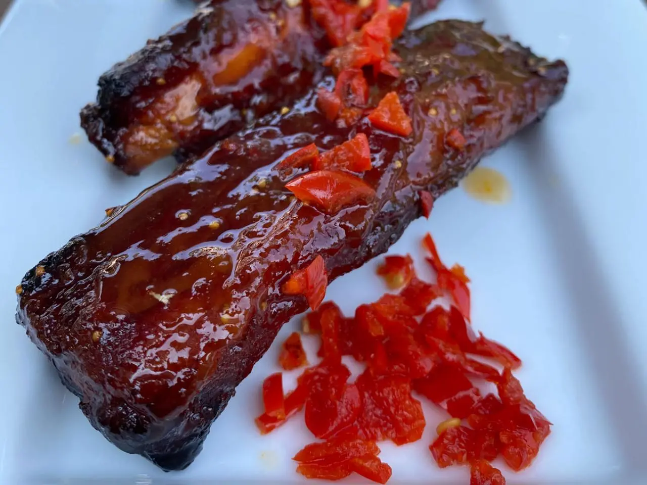 Peach Peppadew Pork Pops Recipe | Jeff Mauro | Food Network