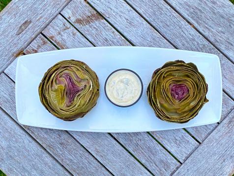 Smoked and Steamed Artichokes