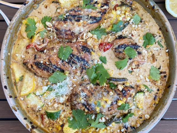Creamy Corn Skillet Chicken Recipe Jeff Mauro Food Network