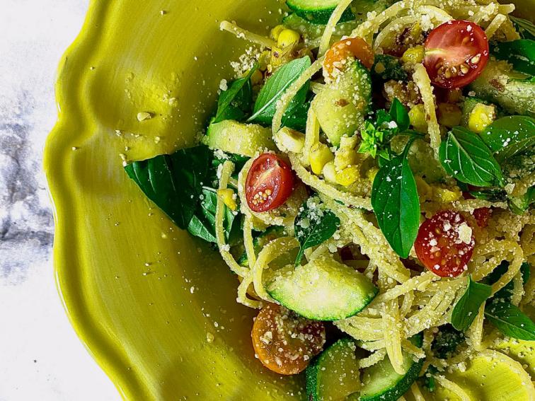 Summer Spaghetti with Garden Fresh Zucchini Recipe Geoffrey Zakarian