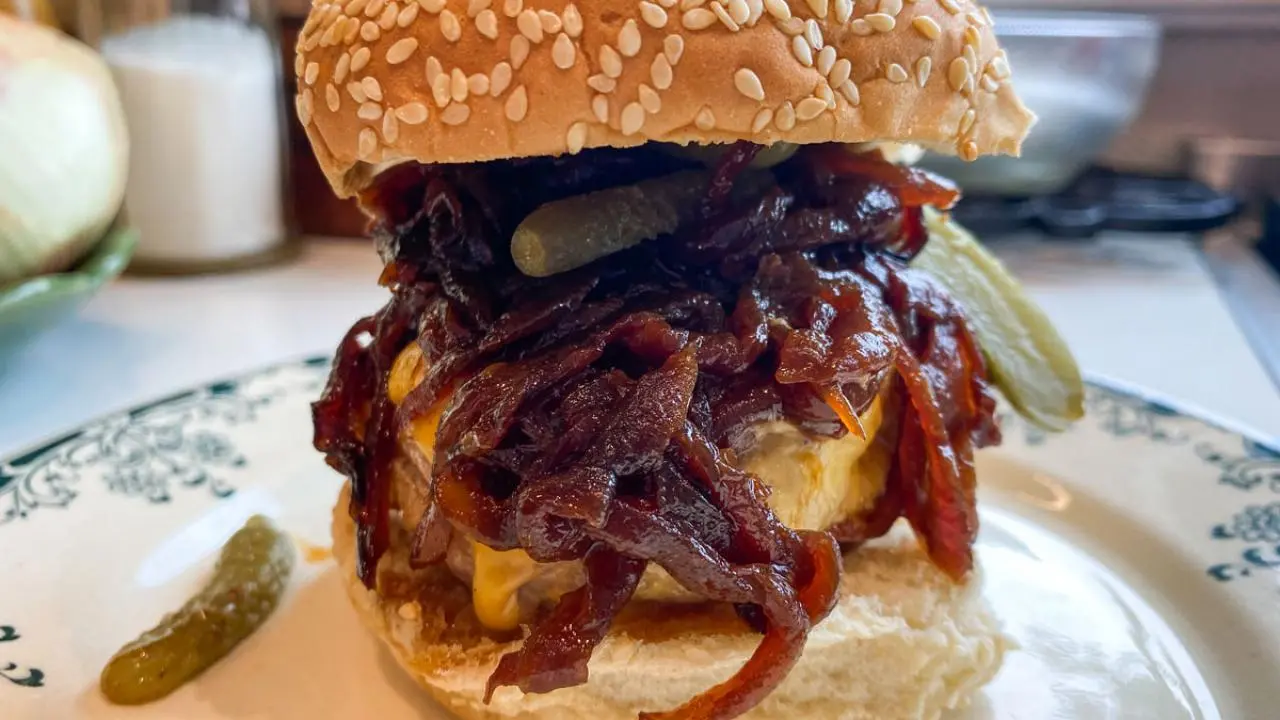 Juicy Turkey Burgers with Onion Jam