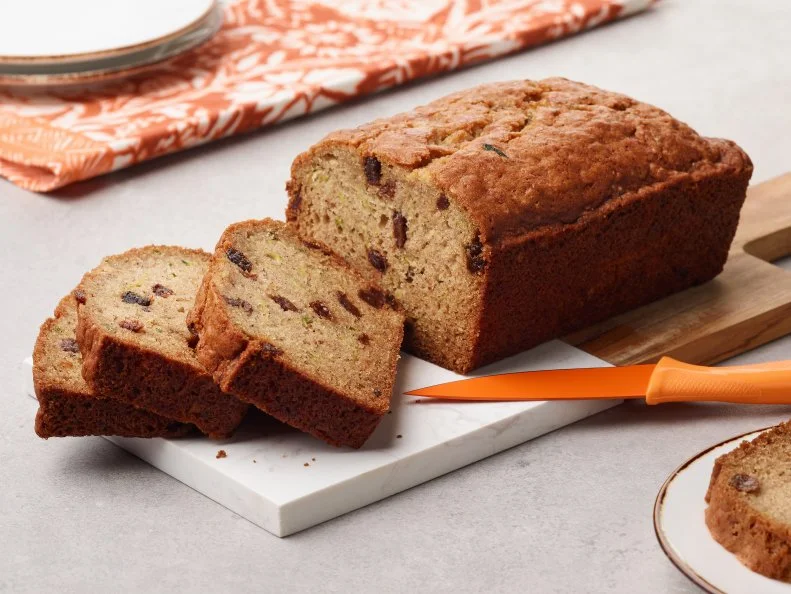 Katie Lee Biegel's Zucchini-Pineapple Bread for the Summer Comfort Food episode of The Kitchen, as seen on Food Network.