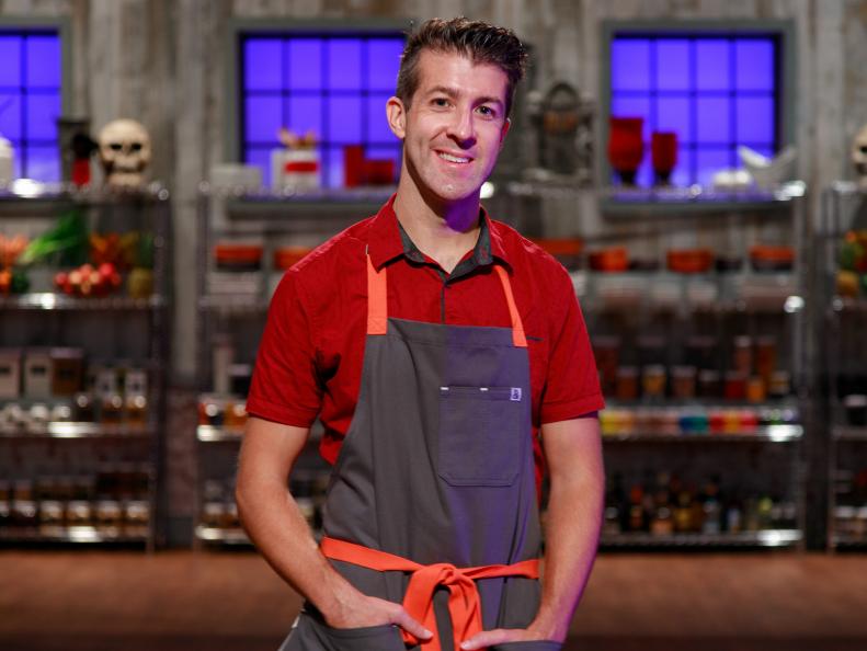Contestant Brian Bosch, as seen on Halloween Baking Championship, Season 6.