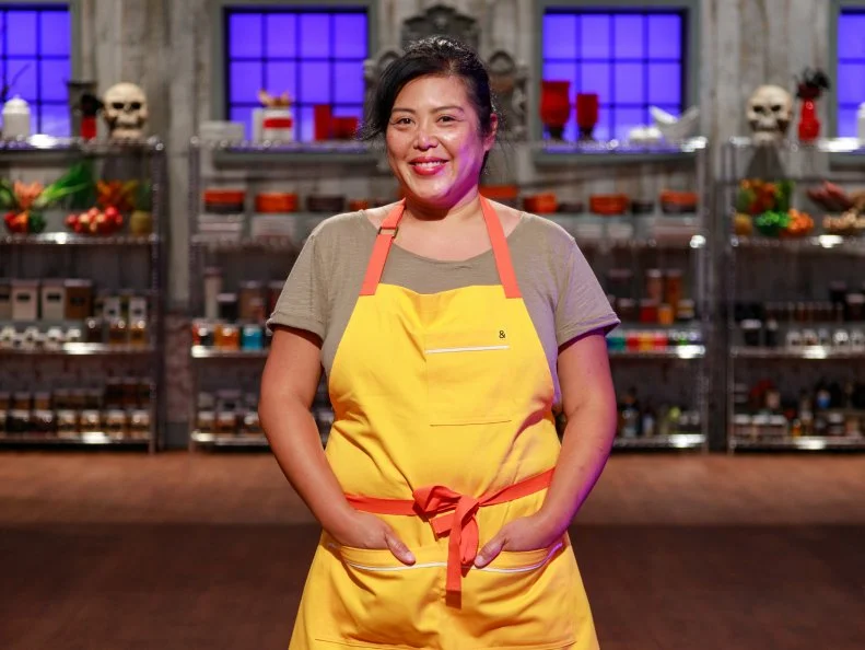 Contestant Michelle Lee, as seen on Halloween Baking Championship, Season 6.