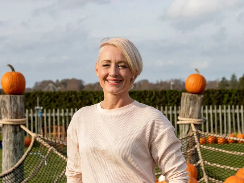 Contestant, Griffon Ramsey, posing for portrait, as seen on Outrageous Pumpkins, season 1.