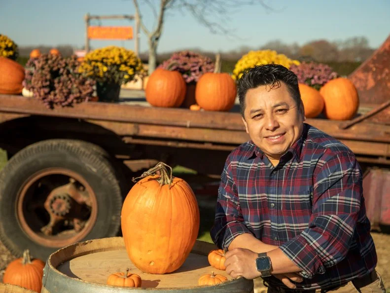 Contestant, Willy Tuz, posing for portrait, as seen on Outrageous Pumpkins, season 1.