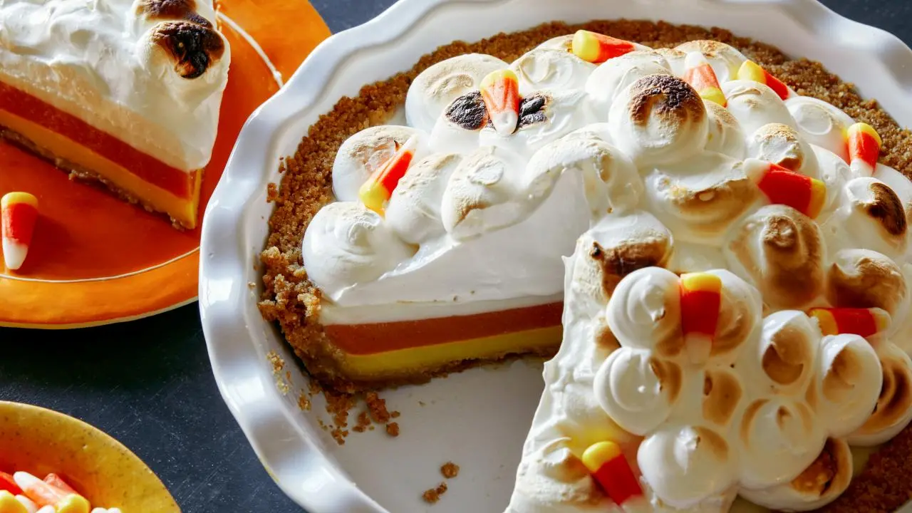 Layered Candy Corn Pie