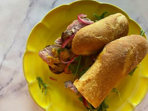 Slow Cooked Pork Sandwiches with Spicy Apricot Mustard