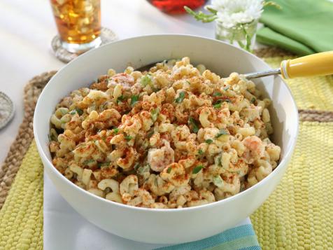 Macaroni Salad with Grilled Shrimp