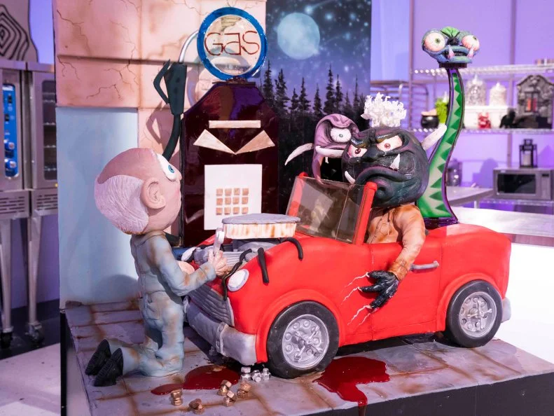 The cakes, as seen on Halloween Wars, Season 10.