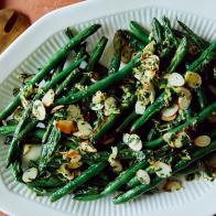 Air Fryer Green Beans Gremolata with Toasted Almonds