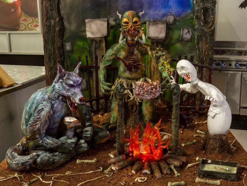 Team Mummies Rejects Episode 3 "Monster Support Group" themed Spine Chiller Challenge winner, as seen on Halloween Wars, Season 10.