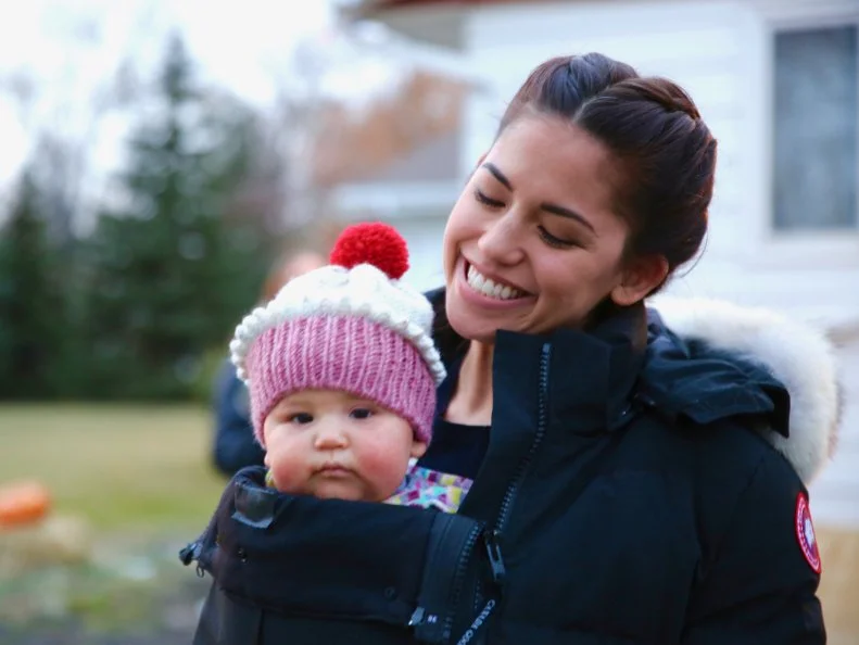 Candid of Molly Yeh with her daughter, Bernadette, as seen on Girl Meets Farm, Season 5.