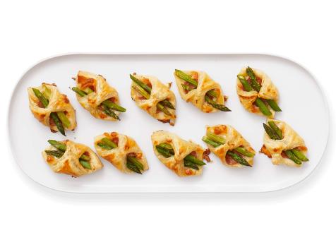 Asparagus, Salami and Mozzarella Tarts