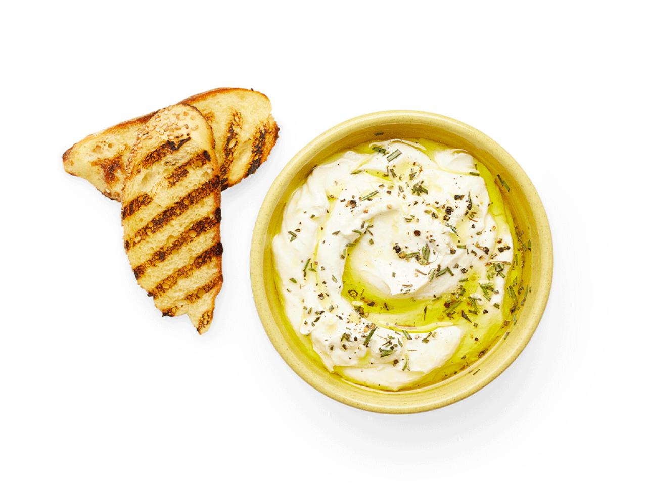 Whipped Ricotta with Olive Oil and Rosemary Recipe, Katie Lee Biegel