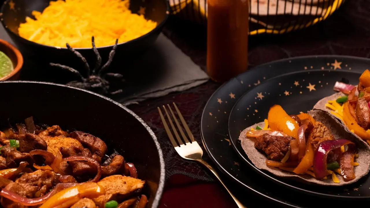Halloween Chicken Fajitas