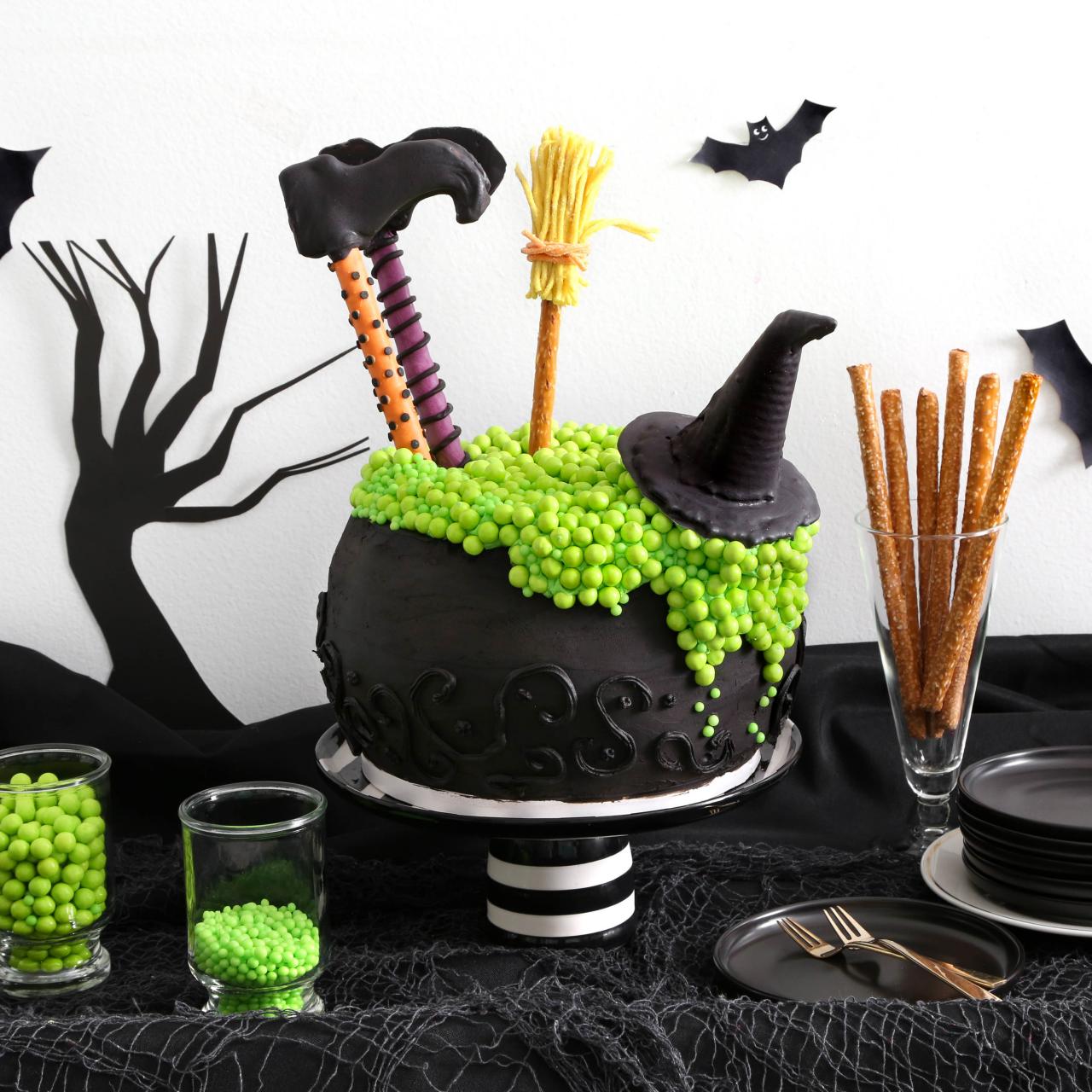 witch halloween birthday cakes