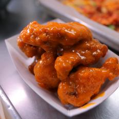 The Buffalo Sriracha Wings as Served at Chickn-N-Beer in Oklahoma City, Oklahoma as seen on Food Network's Diners, Drive-Ins and Dives episode DV3211H.