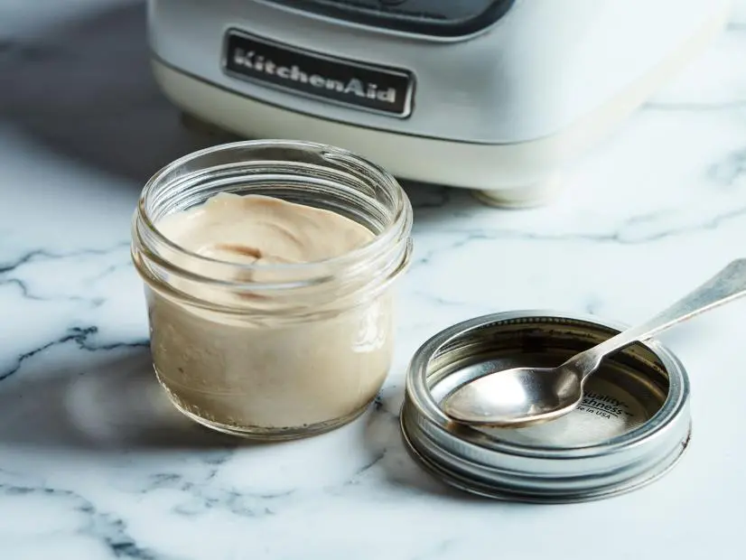 Creamy Cashew Butter, Lemon, Garlic, Dijon Mustard, Hot Sauce. Description Field: Food Network Kitchen’s 5 Ingredient Cashew Cream Sauce.