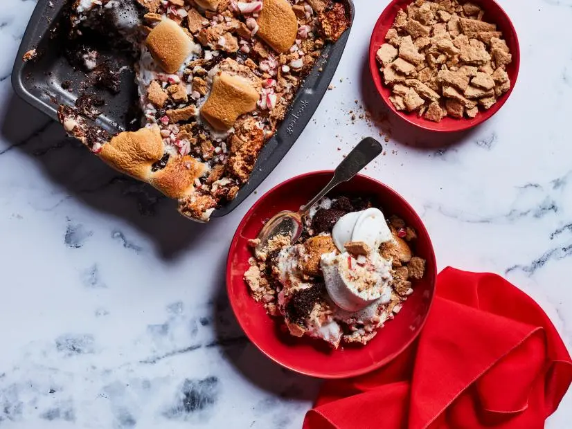 Food Network Kitchen’s Peppermint S’mores Dump Cake.
