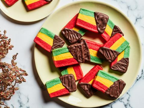 Slice-and-Bake Italian Rainbow Cookies