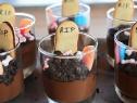 Close-up of Halloween Dirt Cups ,as seen on The Pioneer Woman, Special 52.