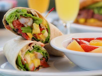 The Island Shrimp Wrap as Served at Citrus in Virginia Beach, Virginia as seen on Food Network's DDD Nation episode DVSP114H.
