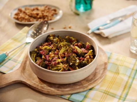 Roasted Broccoli Salad with Bacon Dressing