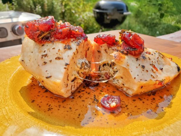 Sunny's Easy Cheese and Cranberry Stuffed Chicken with Cranberry Glaze image