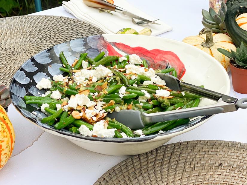 Charred Green Bean Salad, as seen on Symon's Dinners Cooking Out, Season 1.