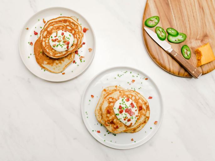 BaconCheddarJalapeno Souffle Pancake Recipe Food Network