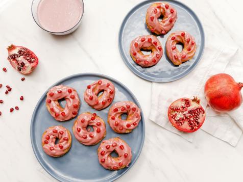 Pomegranate-Glazed Crullers