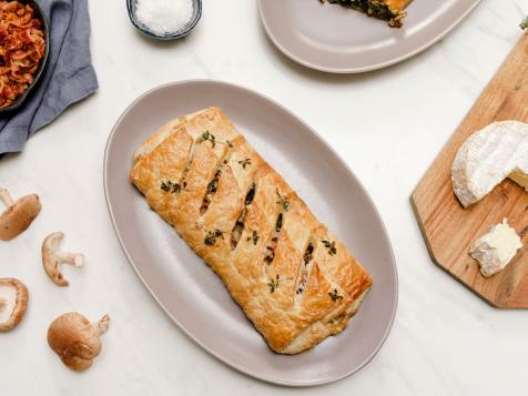 Mushroom and Camembert Strudel
