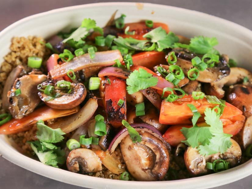 Mushroom Quinoa Bowl as Served at J28 Sandwich Bar in Hollywood, Florida as seen on Food Network's Diners, Drive-Ins and Dives episode DV3401H.