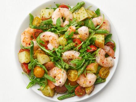Shrimp and Potato Salad with Arugula Pesto Recipe | Food Network ...