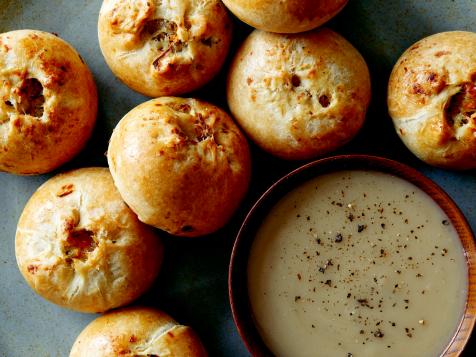 Chicken Soup Knishes with Creamy Gravy