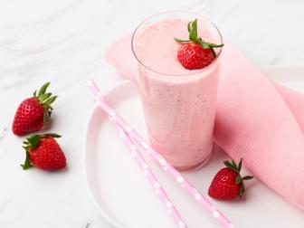 Food Network Kitchen’s Strawberry-Banana Smoothie, as seen on Food Network.