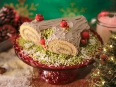 Molly Yeh's black sesame Buche de Noel cake from Girl Meets Farm