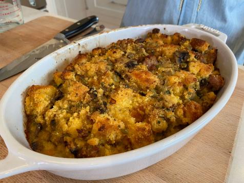 Cornbread Dressing with Sausage and Mushrooms